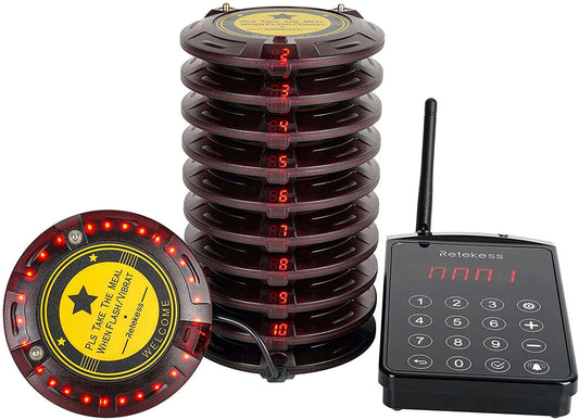 Retekess TD103 Restaurant Pager System. 1 Keypad 30 Pagers