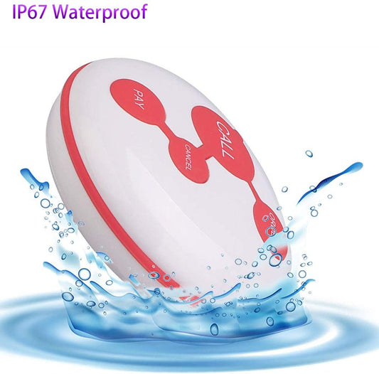 Retekess TD106-TD010 Wireless Pager System Watch Receiver with 4-Key Wireless Calling Button 433Mhz 100 Meters Launch Distance