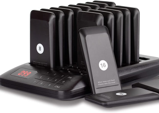 Retekess Tera Restaurant Pager System. Black