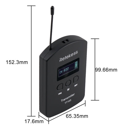 Retekess TT103 Wireless Tour Guide System Translation System