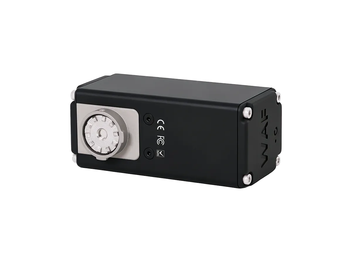 A black rectangular electronic module with a silver dial, silver screws, and small buttons on the front, shown on a plain white background.