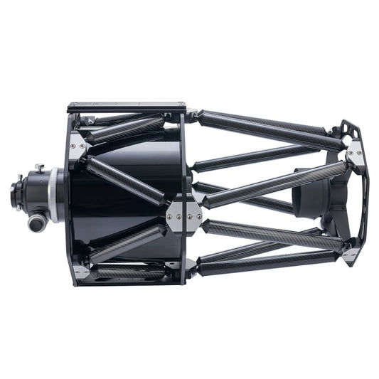 Side view of StellaLyra 10-inch carbon-truss RC showing open frame and mounting rails