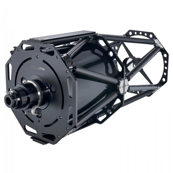 Rear and side view of StellaLyra 12-inch carbon-truss Classical Cassegrain
