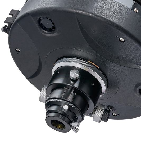 Rear focuser and cooling-fan assembly on StellaLyra 12-inch f/8 metal-tube RC