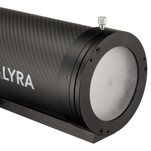Rear of the StellaLyra carbon-fibre tube and mounting assembly