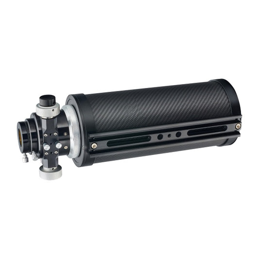 Underside of StellaLyra Mini Classical Cassegrain showing the Vixen-style mounting rail