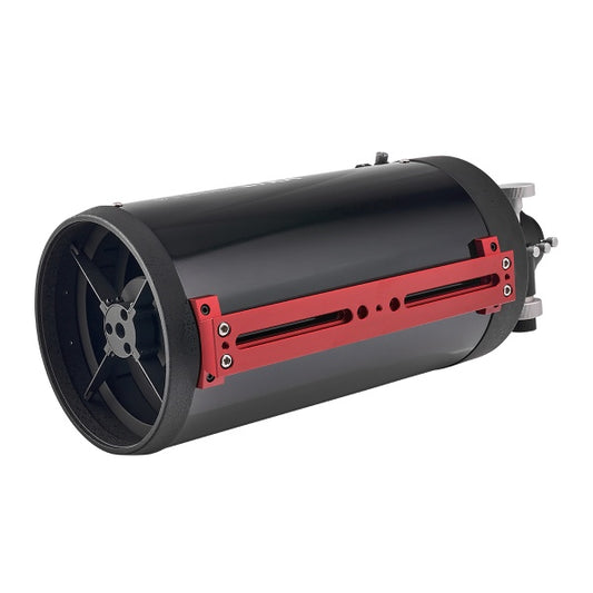 Vixen-style mounting rail on StellaLyra 6-inch Ritchey-Chretien tube