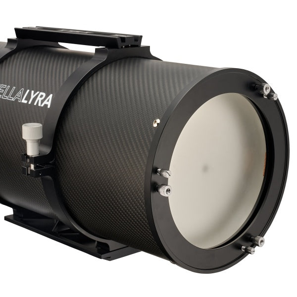 Rear mirror cell and collimation controls on the StellaLyra 8-inch carbon Newtonian