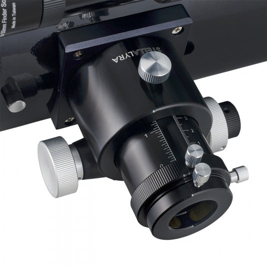 Close-up of StellaLyra 8-inch f/5 dual-speed Crayford focuser