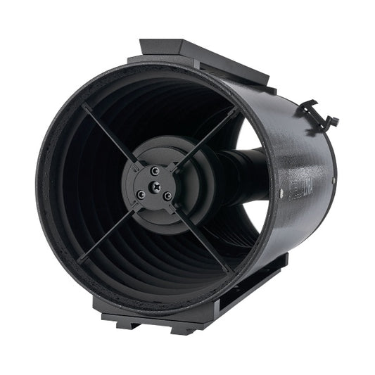 Front aperture, secondary mirror and baffles of StellaLyra 8-inch carbon RC