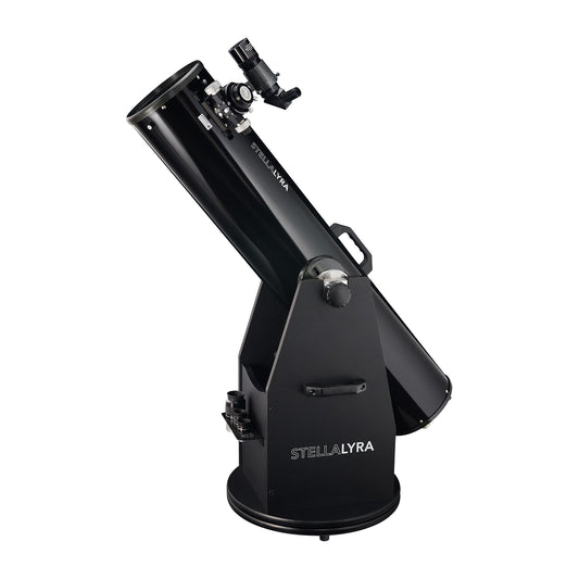 Complete StellaLyra 8-inch Dobsonian telescope on its manual base