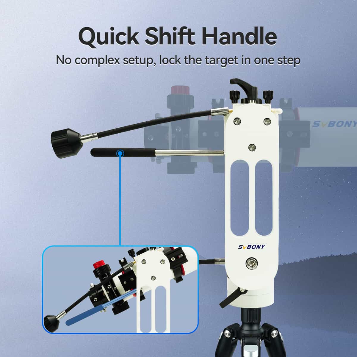SV225 Adjustable Angle Alt-Azimuth Telescope Mount