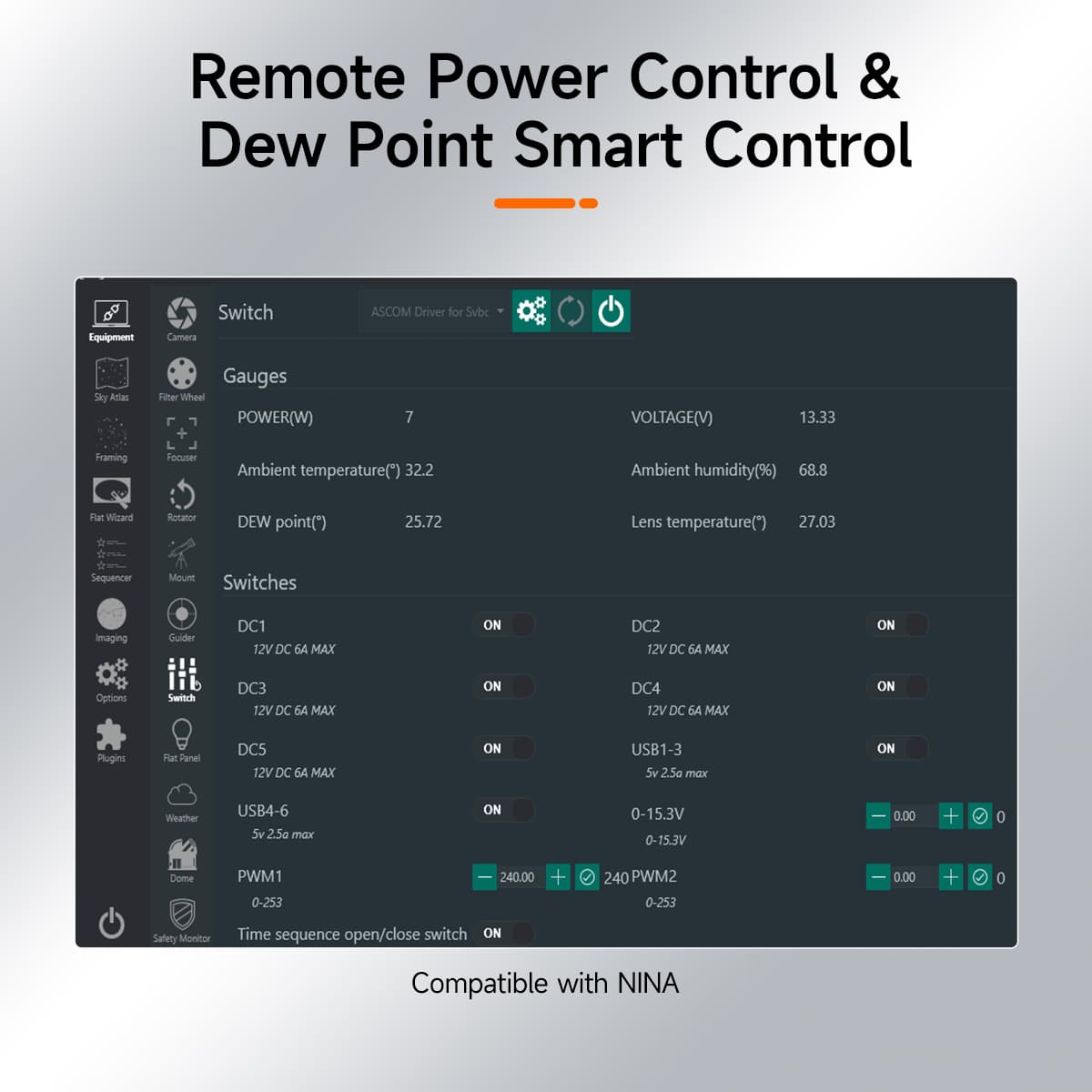 SVBONY SV241 Pro Astro Power Controller – ASCOM & NINA – Dark Clear Skies UK