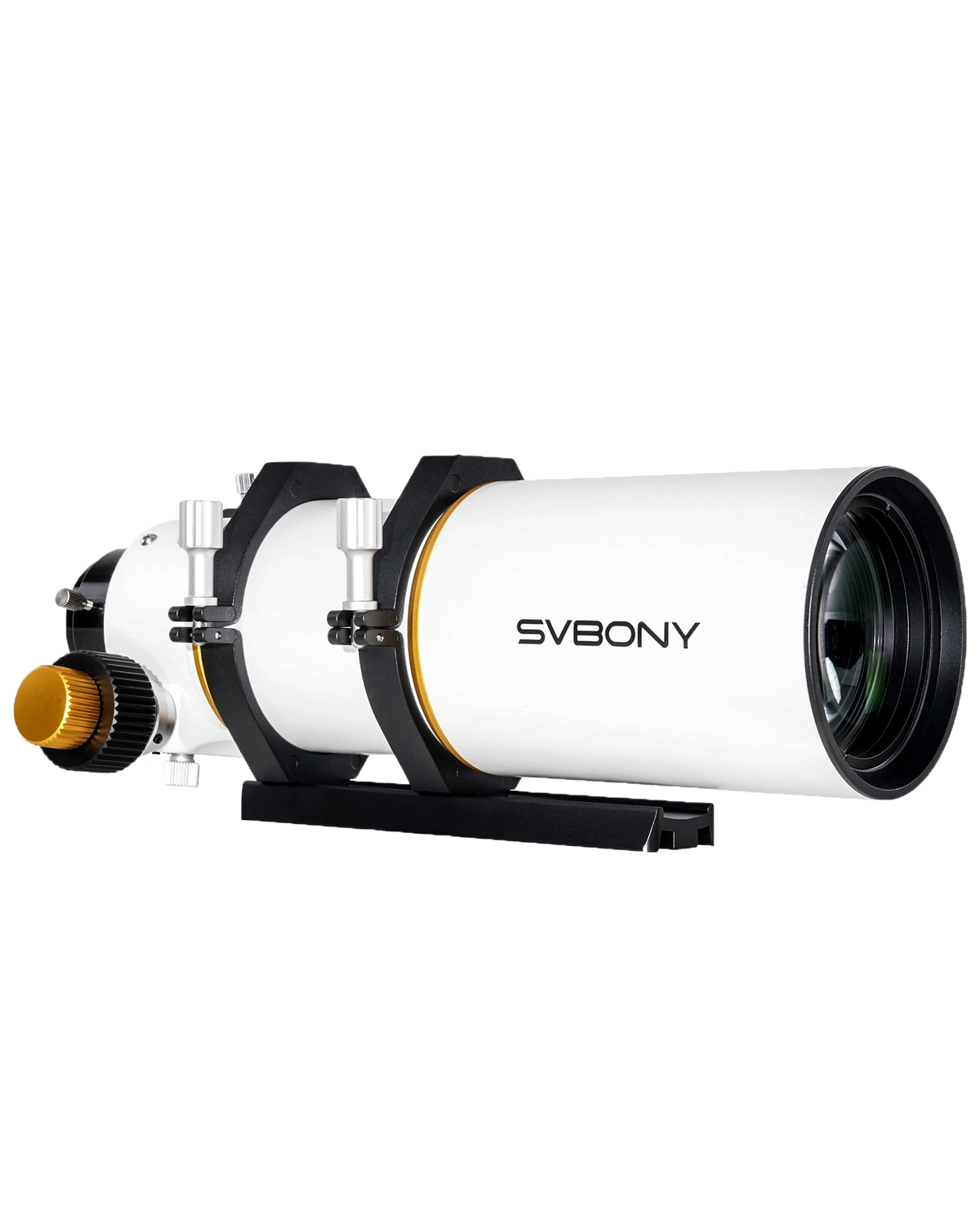 SVBONY SV530 80mm ED refractor telescope with tube rings and mounting rail