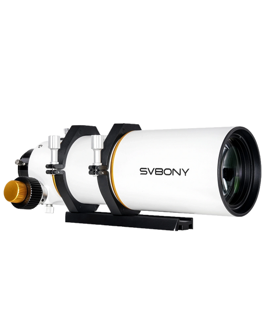 SVBONY SV530 80mm ED refractor telescope with tube rings and mounting rail