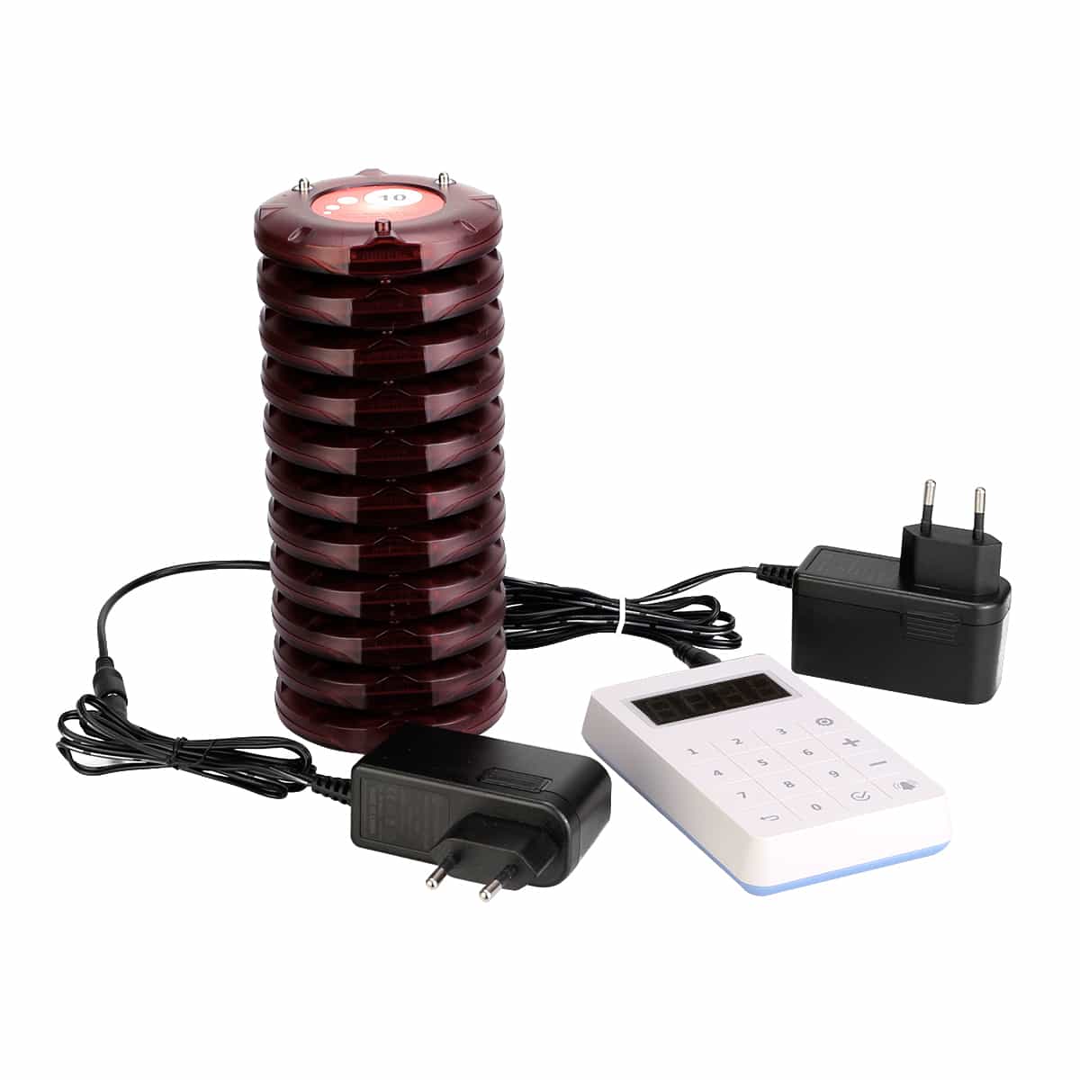 TD158 Wireless Guest Paging System Cost-Effective 1 Keypad 10 Pagers