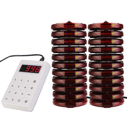 TD158 Wireless Guest Paging System Cost-Effective 1 Keypad 20 Pagers