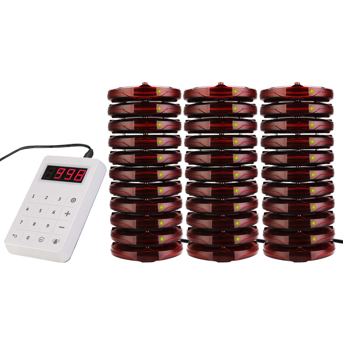 TD158 Wireless Guest Paging System Cost-Effective 1 Keypad 30 Pagers