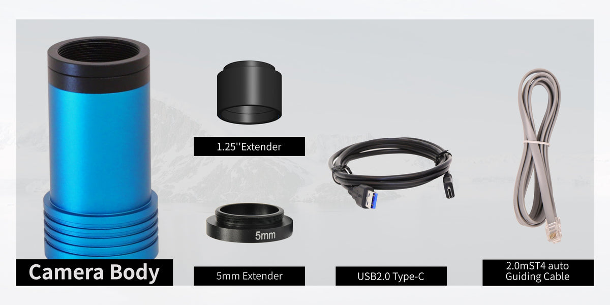 ToupTek GPM662C standard camera package and accessories