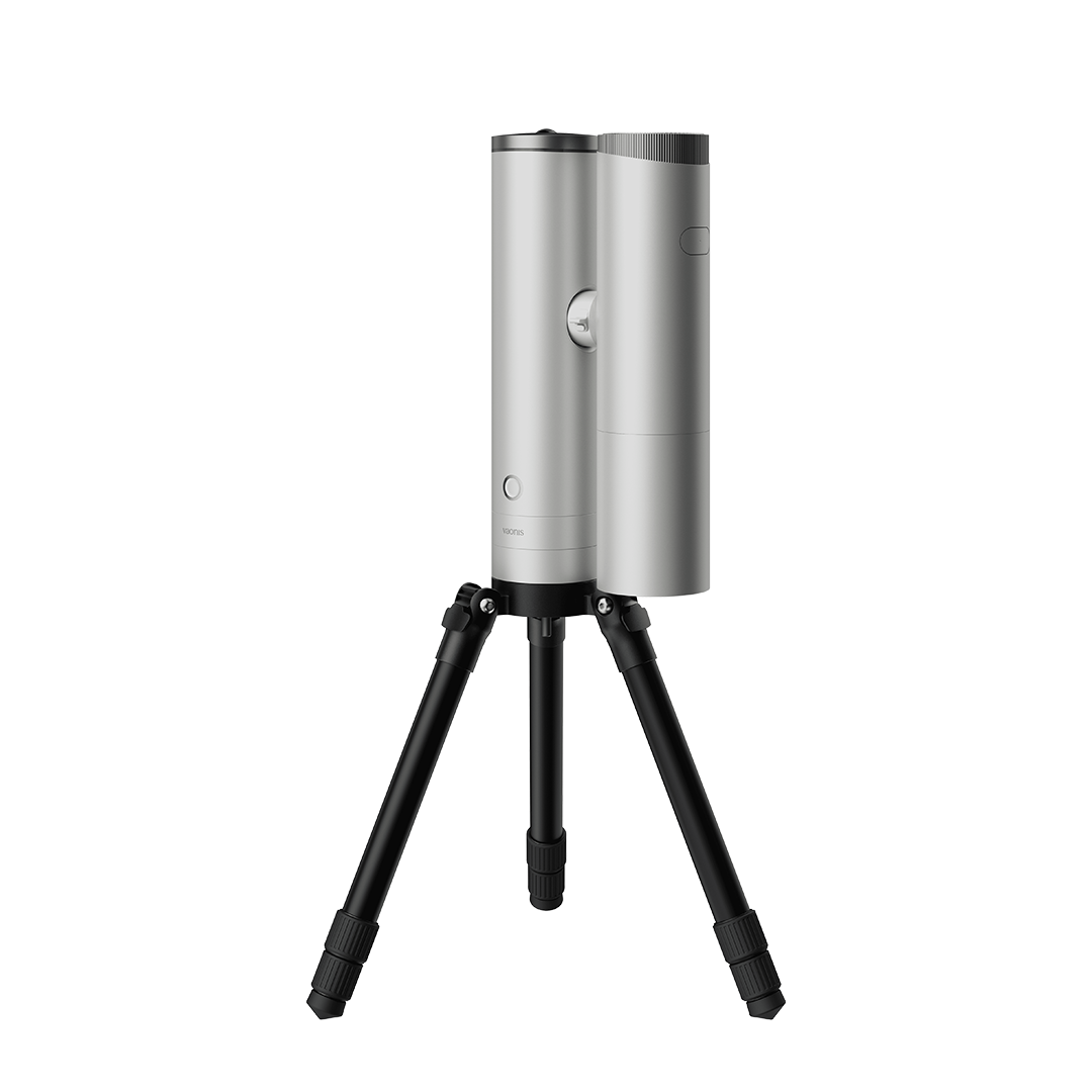 Vaonis ATLAS Single with the 80mm imaging module folded beside the mount