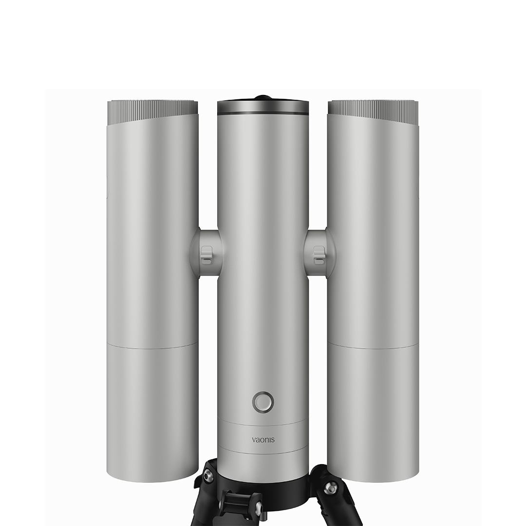 Front view of Vaonis ATLAS Twin with two folded 80mm imaging modules