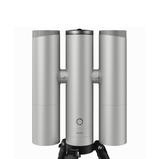 Front view of Vaonis ATLAS Twin with two folded 80mm imaging modules