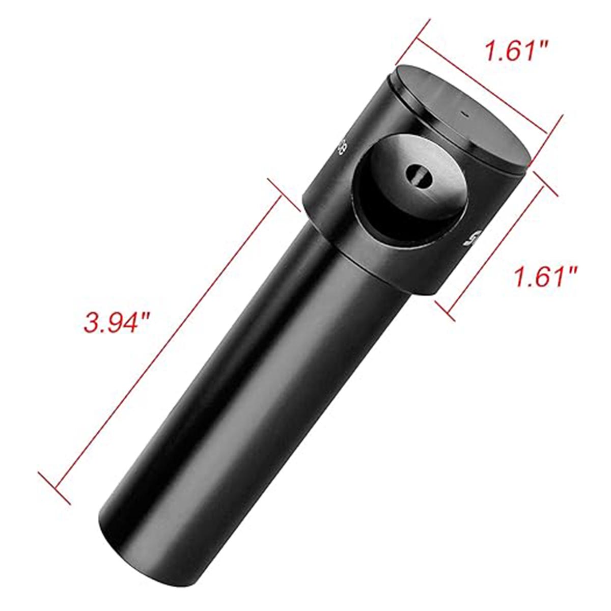 SV197 1.25inch Cheshire Collimating Eyepiece with measurements on a white background
