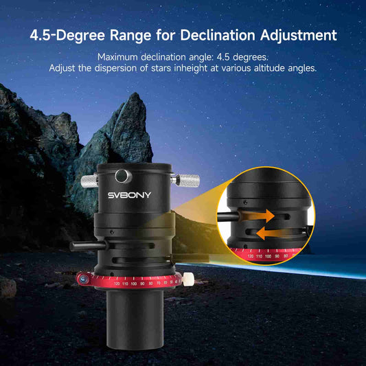 Svbony declination adjustment device with starry night background