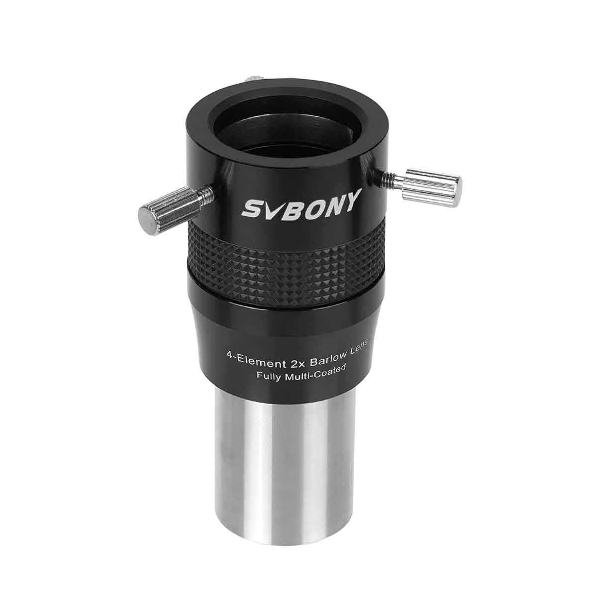 SVBONY SV216 1.25" 2× Telecentric Barlow Lens – 4-Element on a white background