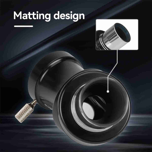 Close-up of a SV222 1.25-inch 45 Degree Correct Image Diagonal Mirror with matting design on a dark background