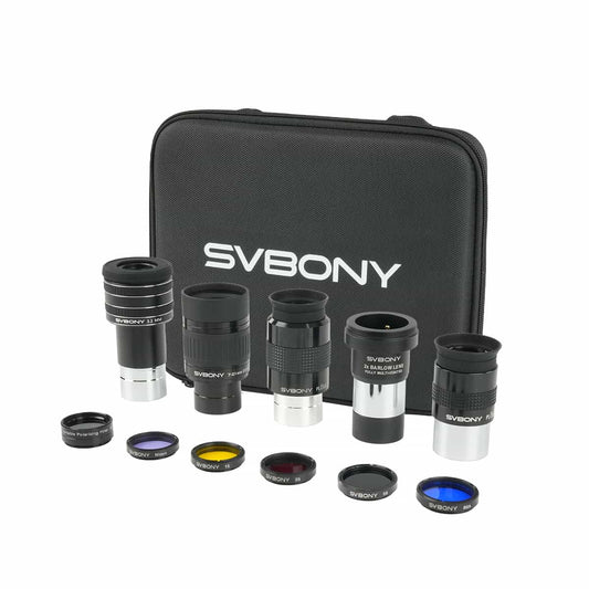 SV233 Telescope Accessory Kit 1.25" Deluxe Set full set against the oxford carry case
