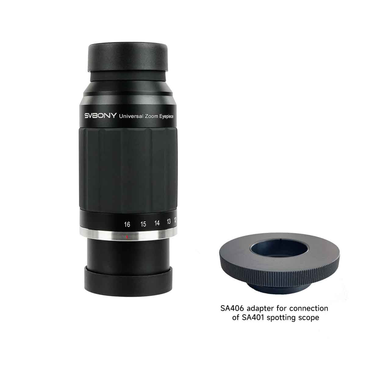 Svbony SV245 zoom eyepiece 8-16mm adapter