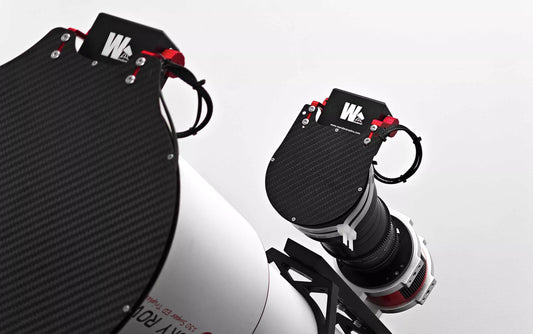 WandererCover V4-EC IR motorised flat panel mounted on a telescope for astrophotography flats
