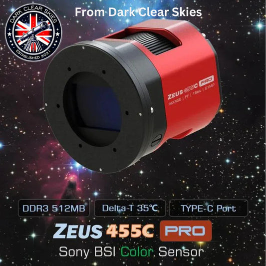 Player One Zeus-C Pro IMX455 Colour Cooled Astro Camera - Dark Clear Skies 