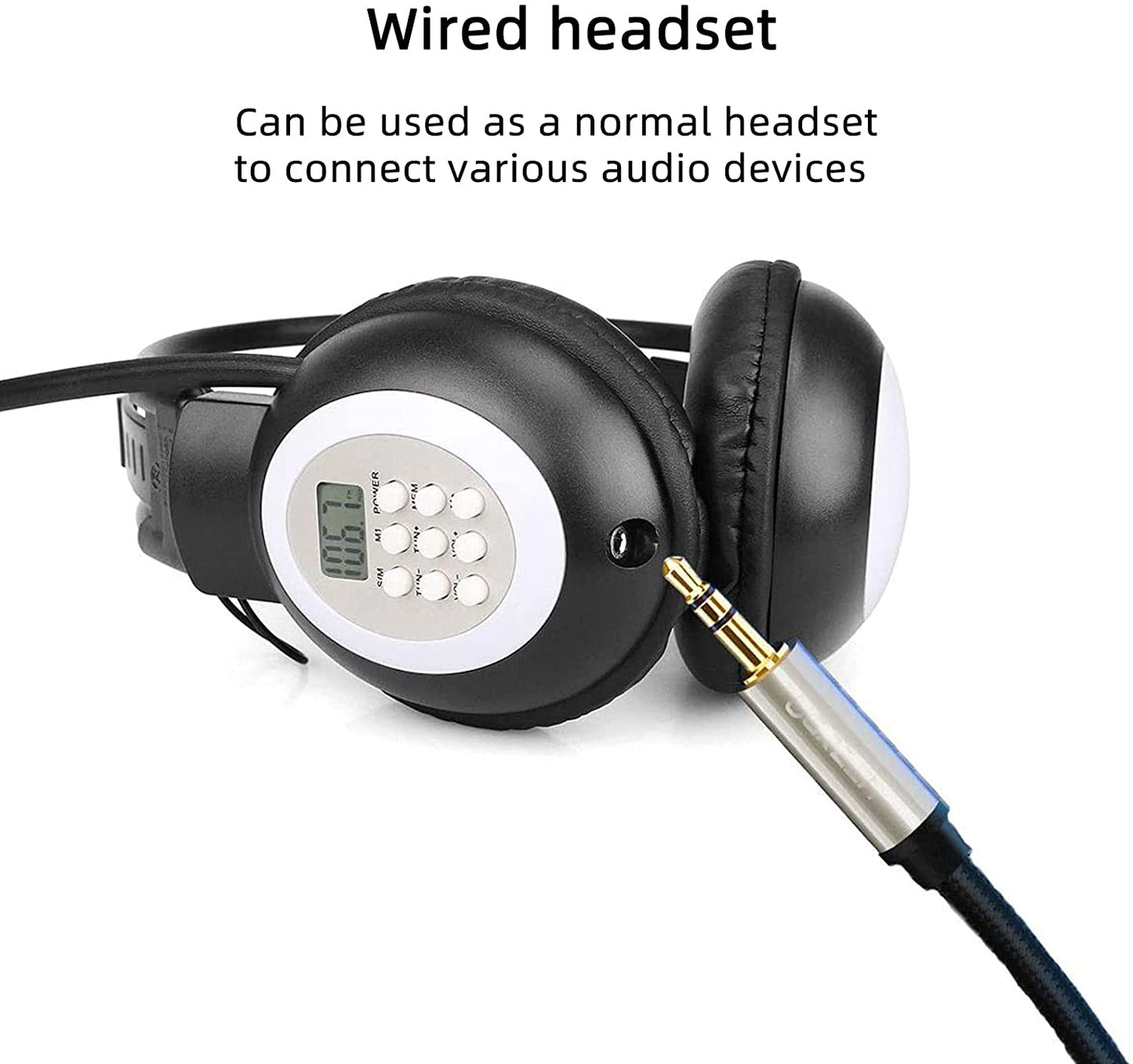 Retekess TR101 Headphone Radio, FM Radio Foldable Lightweight Headphones.