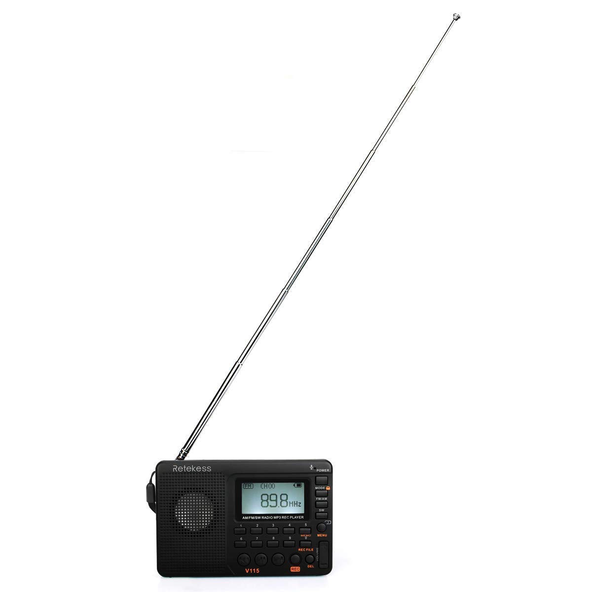 Retekess V115 Portable AM FM Radio with Shortwave MP3 Player