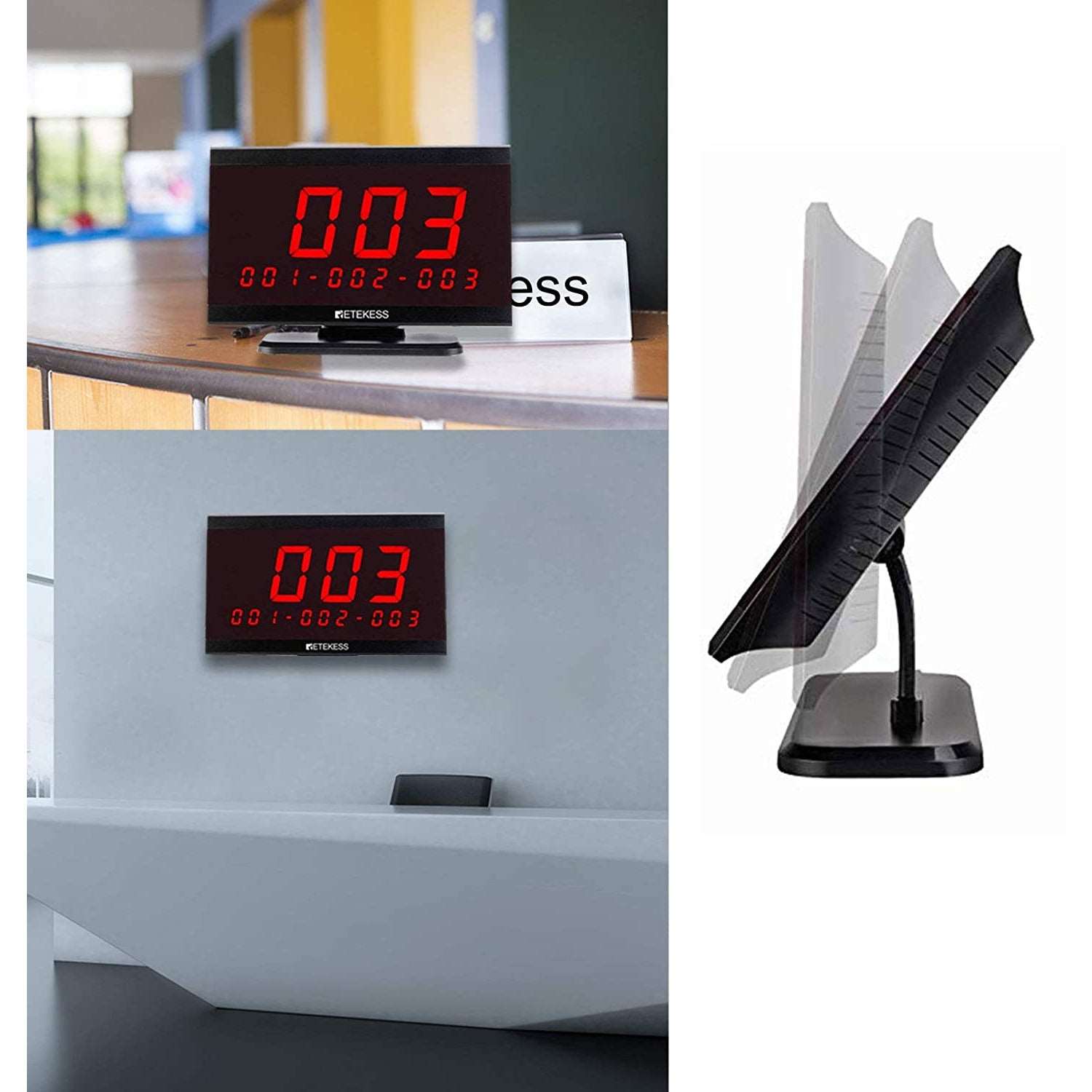 Retekess T128 Pager System, Wireless Calling System Voice Broadcast Modes, Watch Standby 36 Hours for Restaurant Bar.