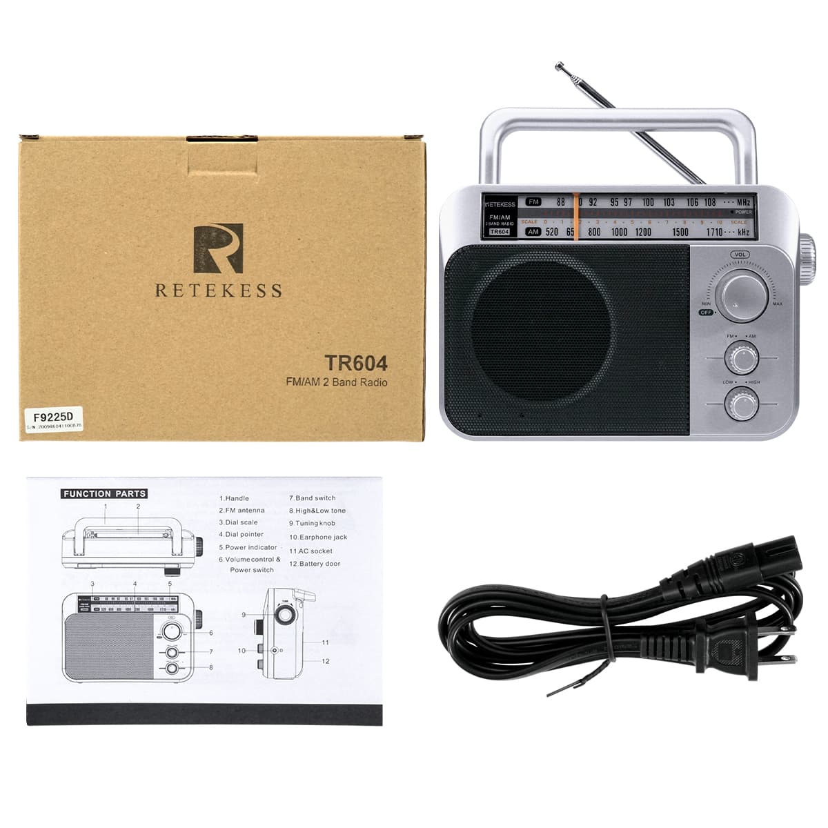 Retekess TR604 AM FM Radio Portable Transistor Analog Radio