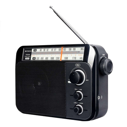Retekess TR604 AM FM Radio Portable Transistor Analog Radio Black