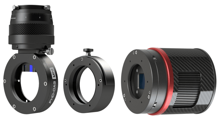 Player One Ares-C Pro Cooled Camera | Dark Clear Skies Camera + Filter Wheel MINI + FHD-OAG MINI