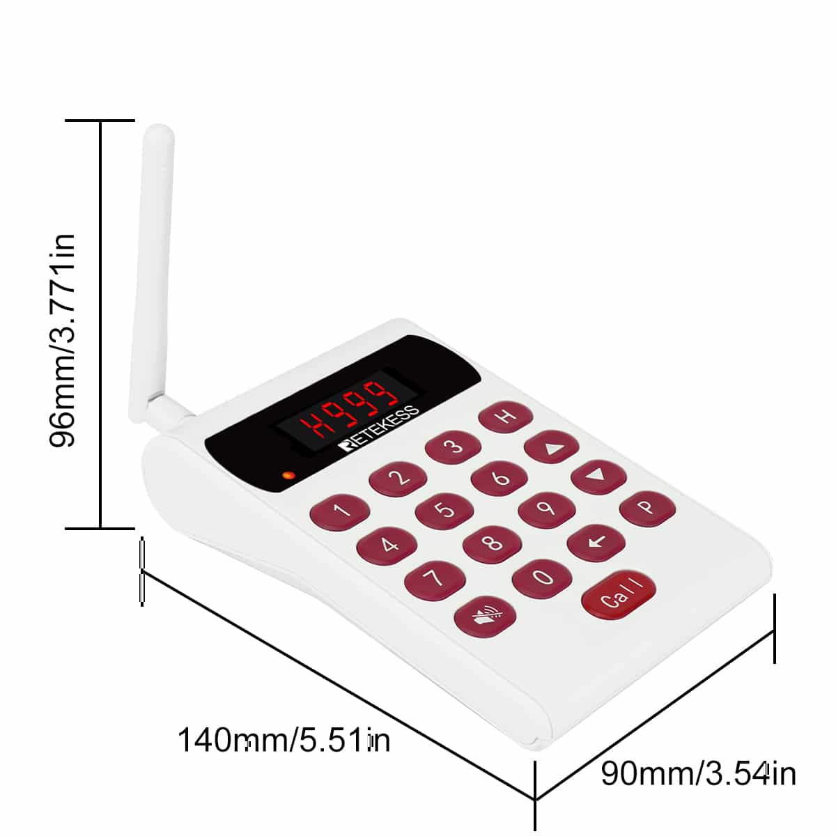 Retekess TD161 Wireless Pager System For Food Truck White Version