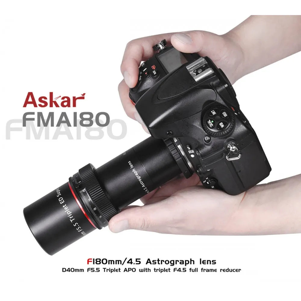 ASKAR FMA F180 f/4.5 Astrograph Camera Lens - Triplet APO Refractor Telescope with f/4.5 reducer/flattener