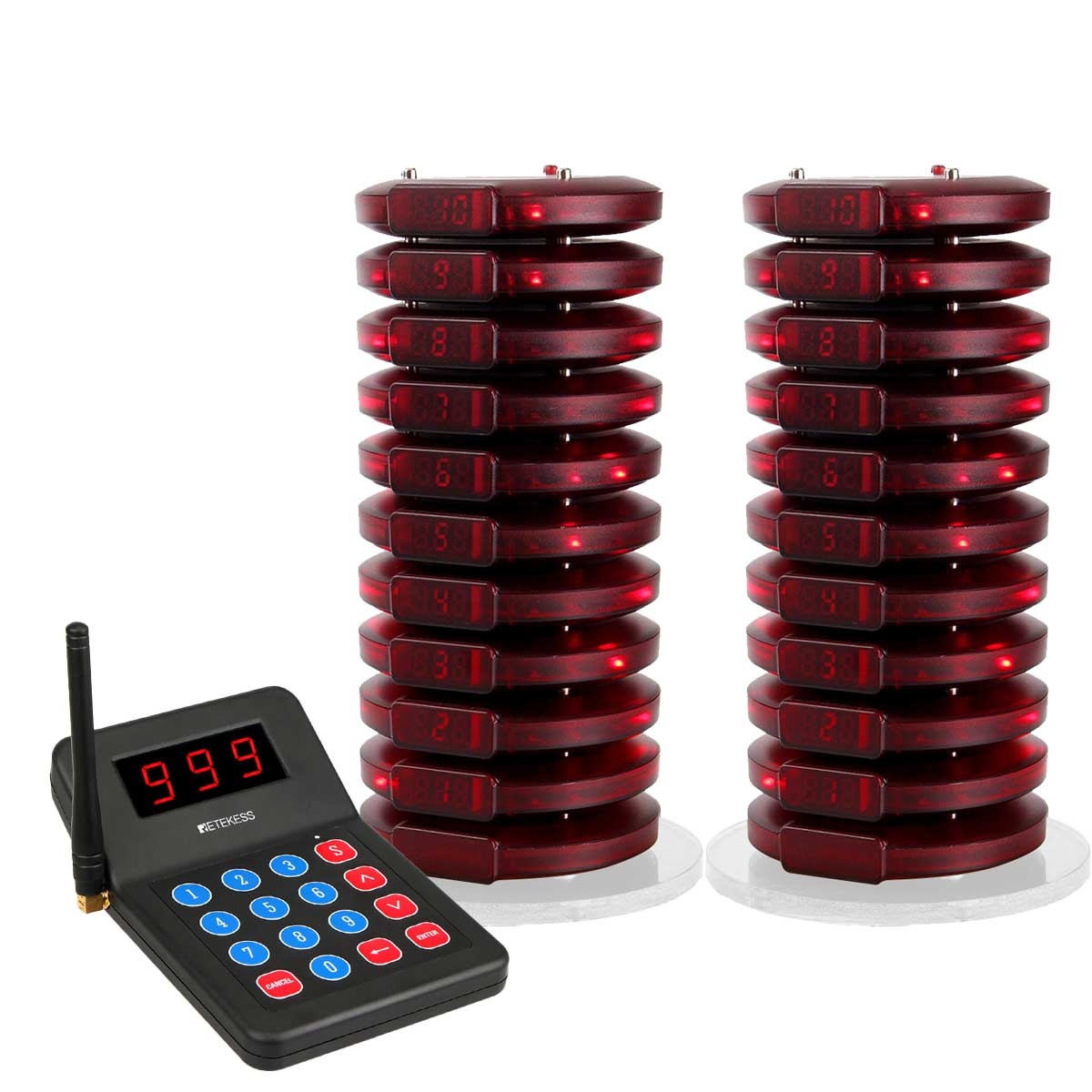 Retekess T119 Restaurant Pager System 1 Keypad 20 Pagers