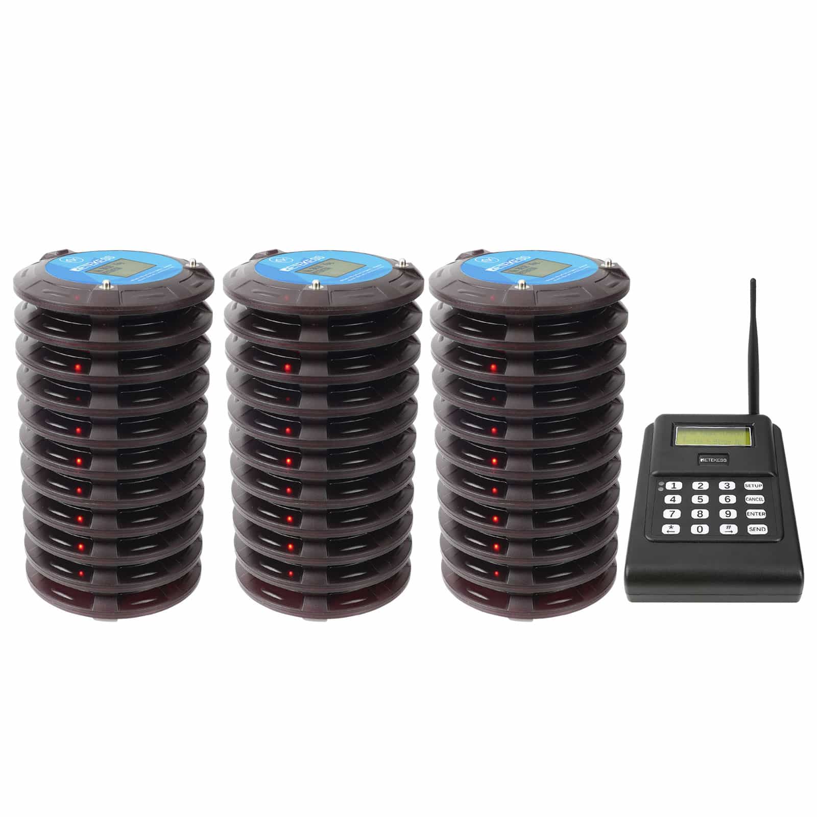 TD166 Alphanumeric Pager Long Range Paging System for Manufacturing & Warehouses. 1 Keypad 30 Pagers