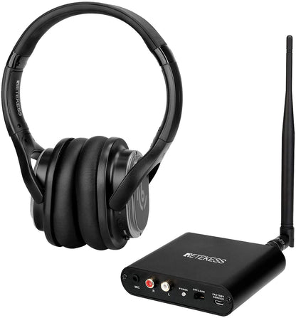 Retekess TA004 Silent Disco Headphones for Parties or Classes. 1 Transmitter and 3 Headphones