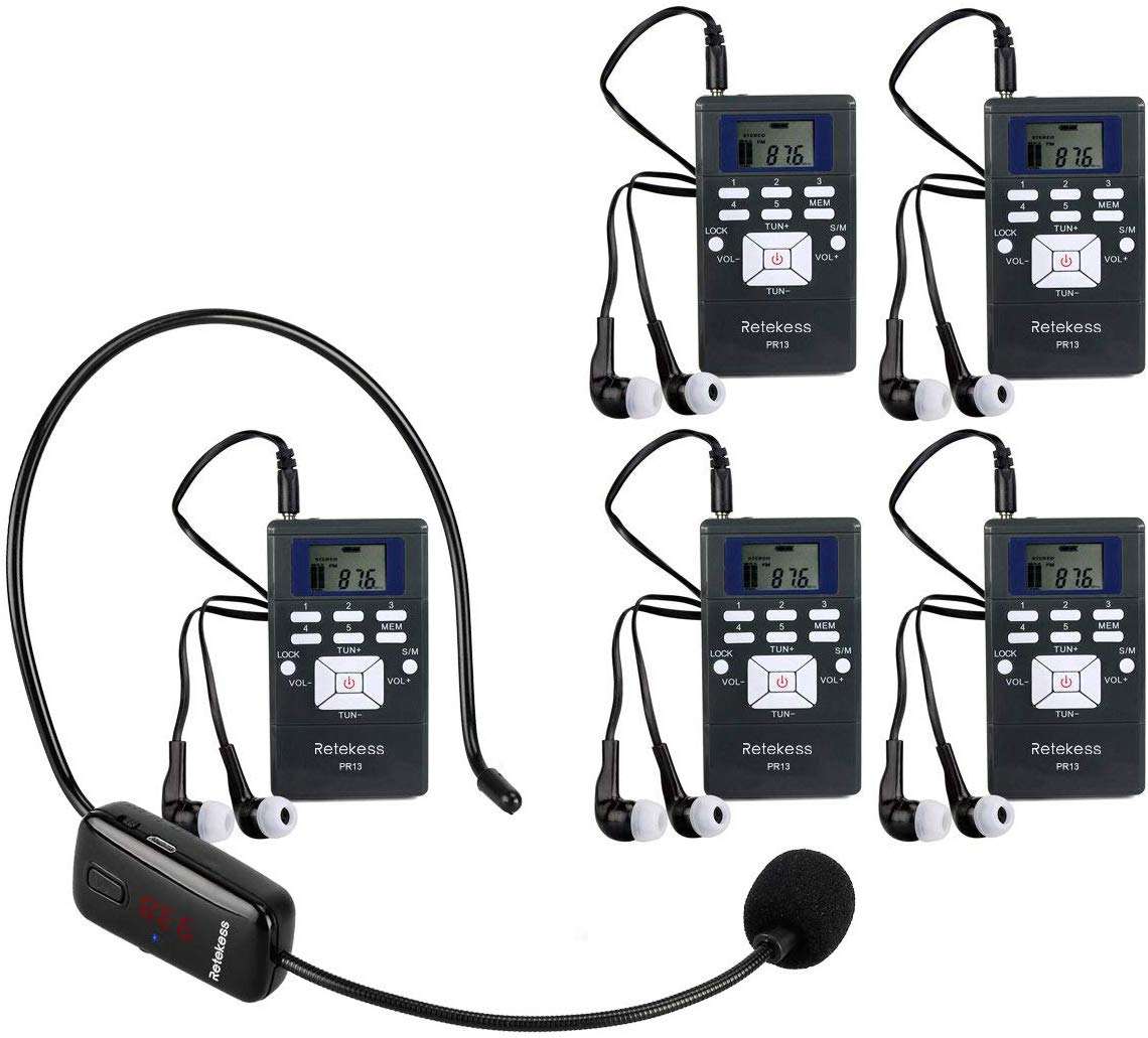 Retekess TR503 FM Tour Guide System Wireless Microphone Translation